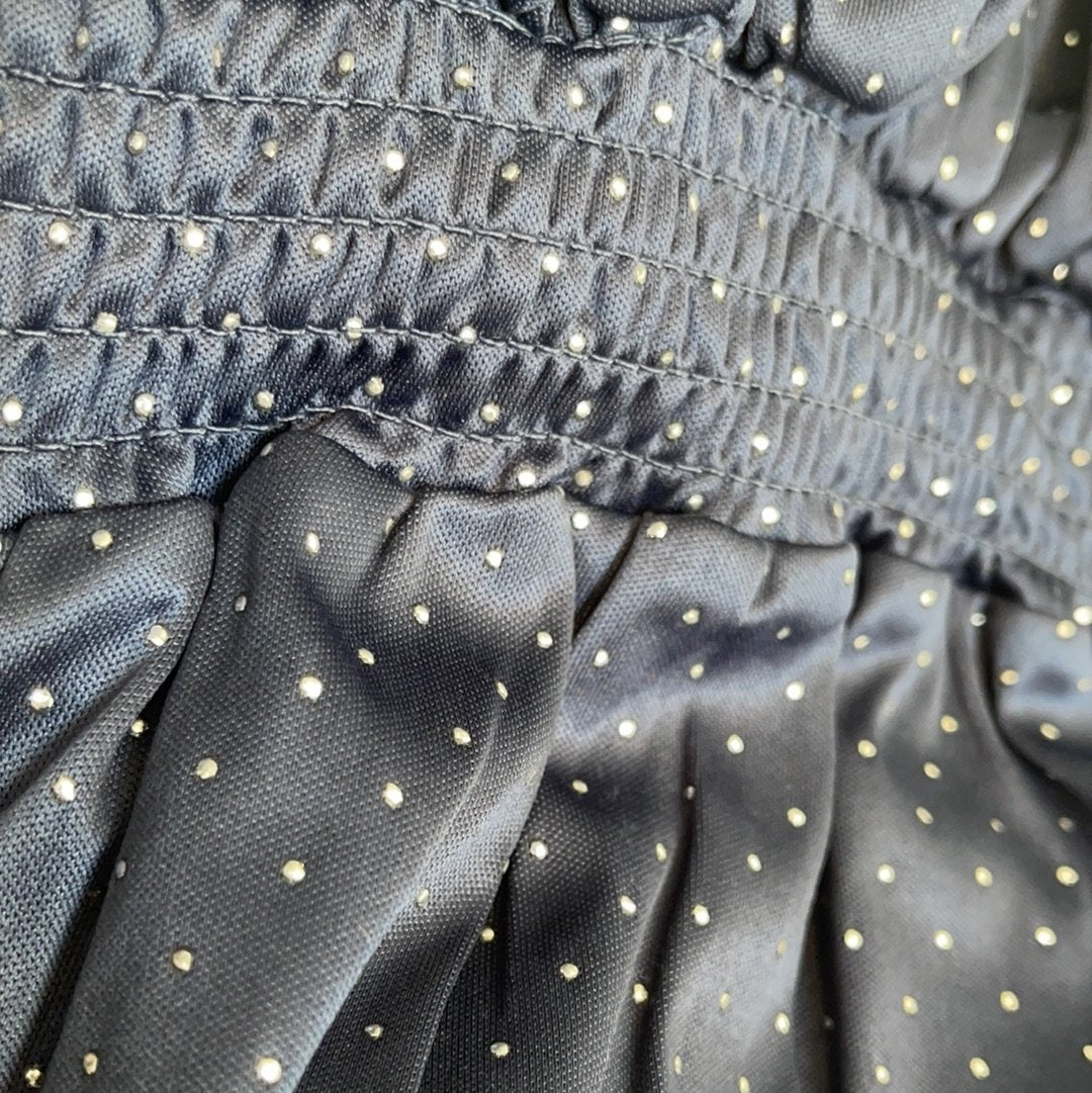 Satiny Blue Dotted Dress 723204-9691