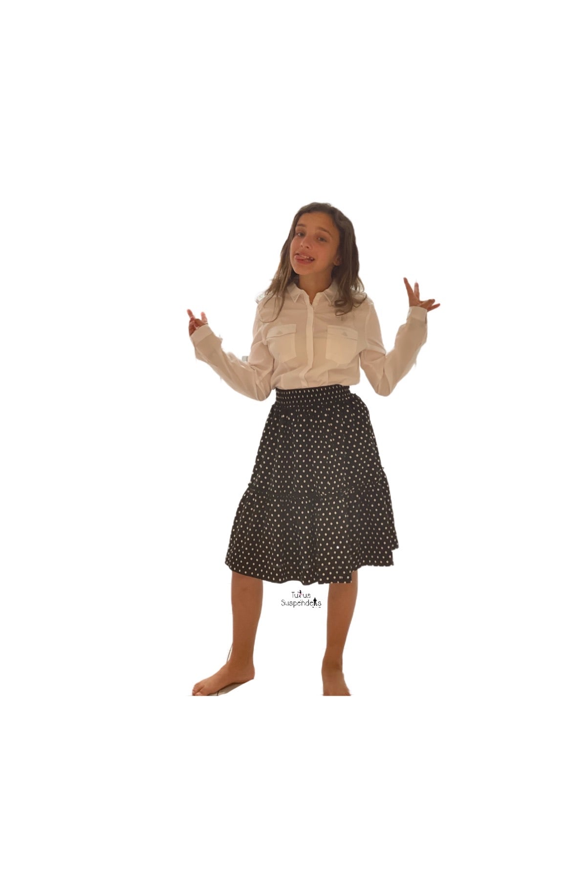 Polka Dot Print Skirt