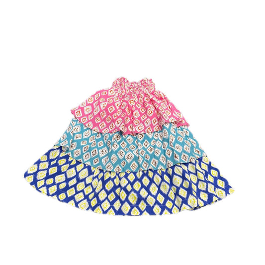 Ariella Pink Turq Blue Tiered Skirt J251-995