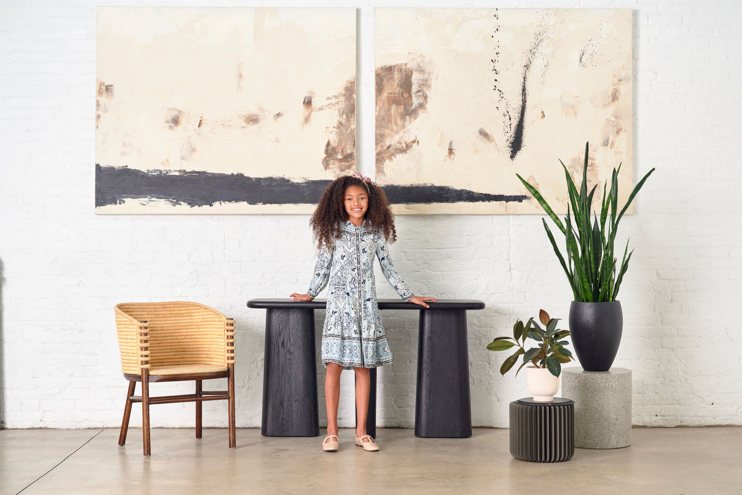 Powdery Blue Paisley Dress 1748