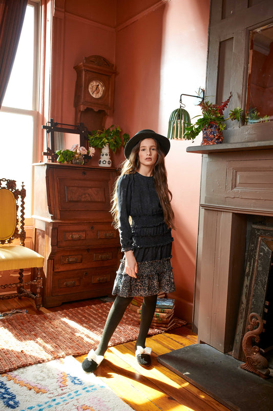 Gray Tiered w/ Scrunching Dress 1926