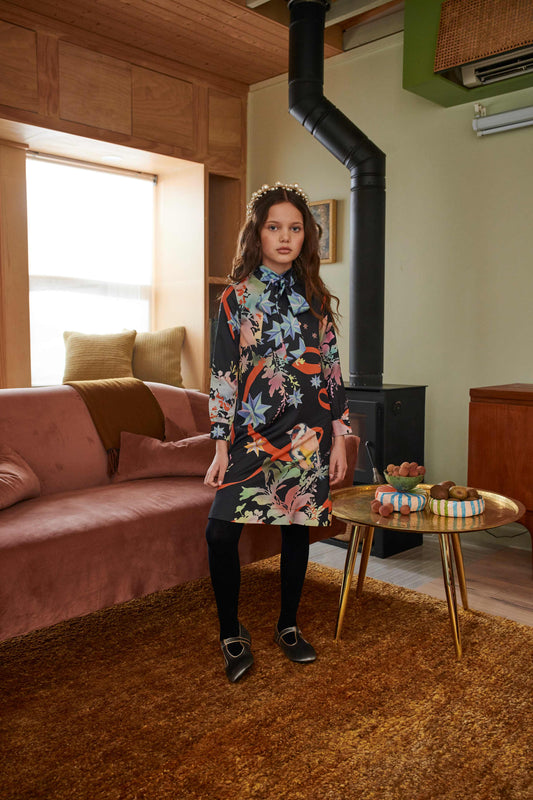 Multidesign Watercolor Tie Waist Dress 1935