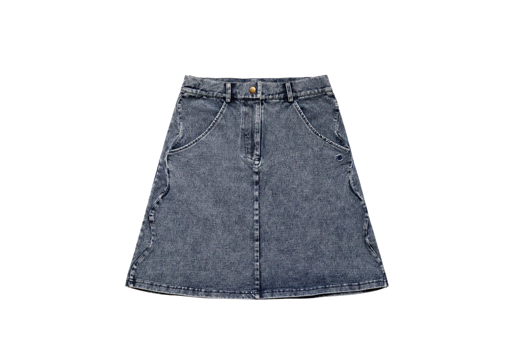 Denim Seam Detail Skirt AL2782