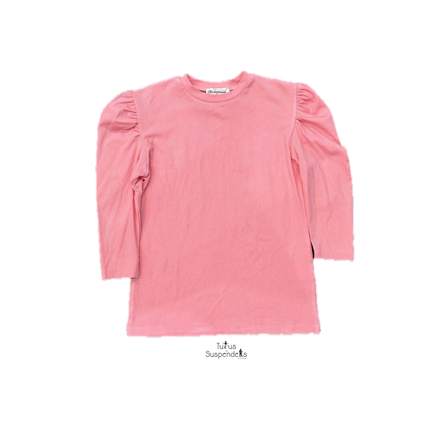 Coral 3/4 Ribbed Top D-1800