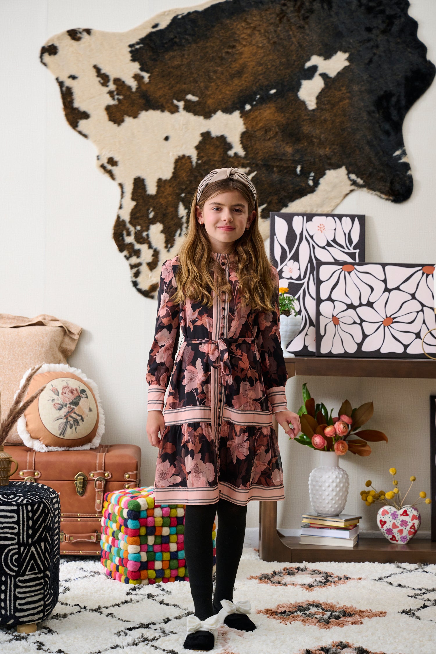 ち*う様 Persimmon-Dyed Suspenders Jodhur,s/ Sunfaded Adison Workshirt - Bombay