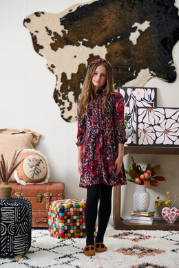 Multicolor Chiffon Button Down Dress 2265