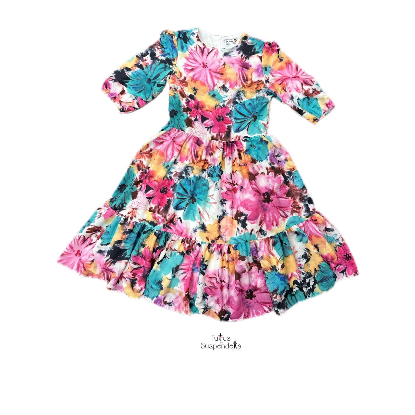 Watercolor Floral Dress M-5760