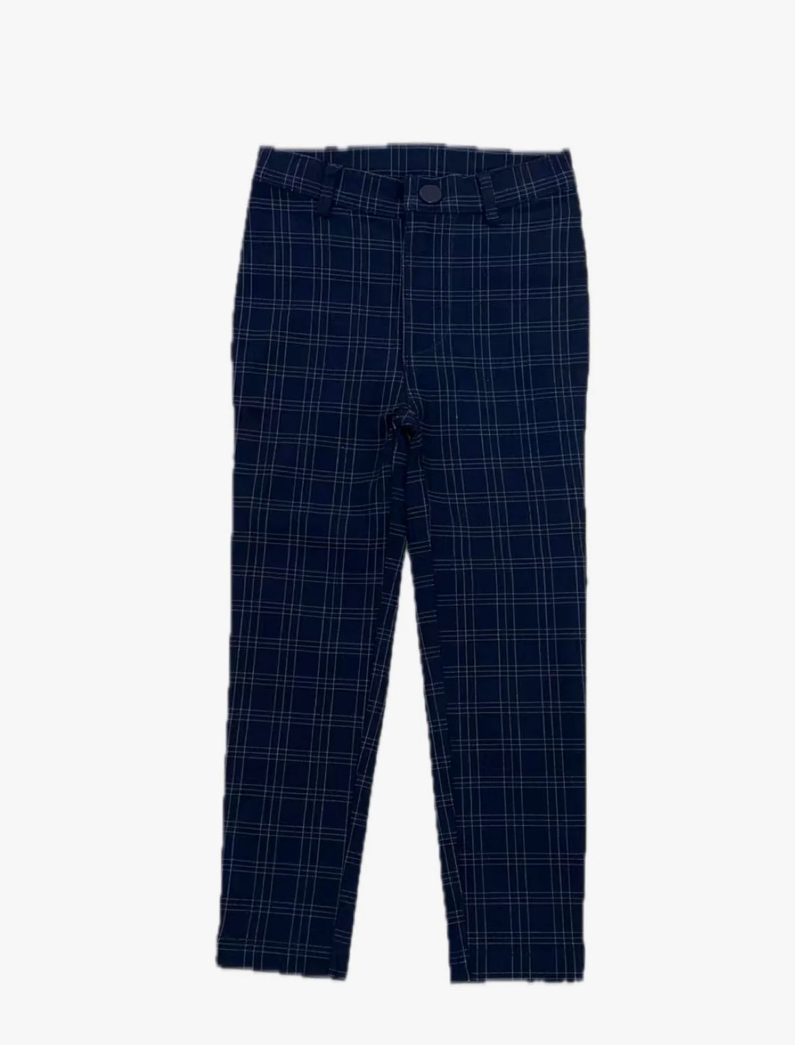 DPP-NAVY Navy Windowpane Pants