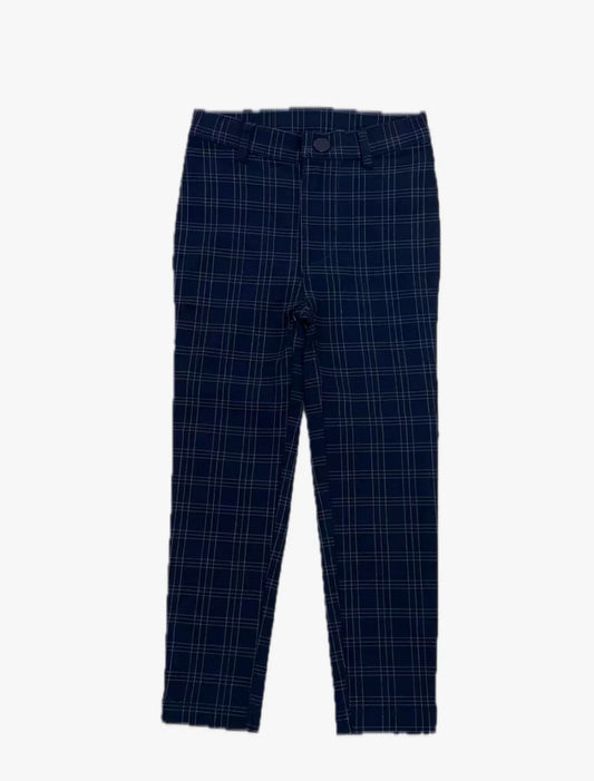 DPP-NAVY Navy Windowpane Pants