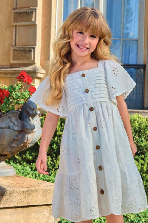 White Eyelet Dress 2000699y