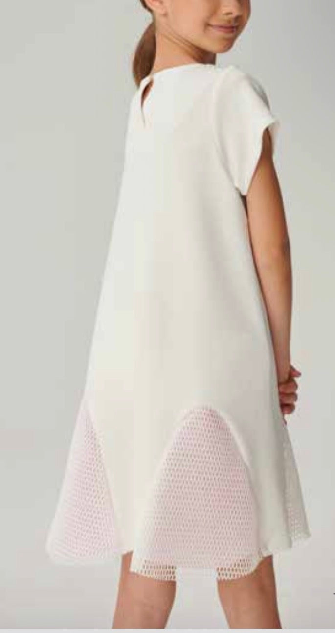 White Dress w/ Detailed Panels DS02209