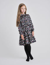 Load image into Gallery viewer, Black Printed Tiered Dress  GW23065