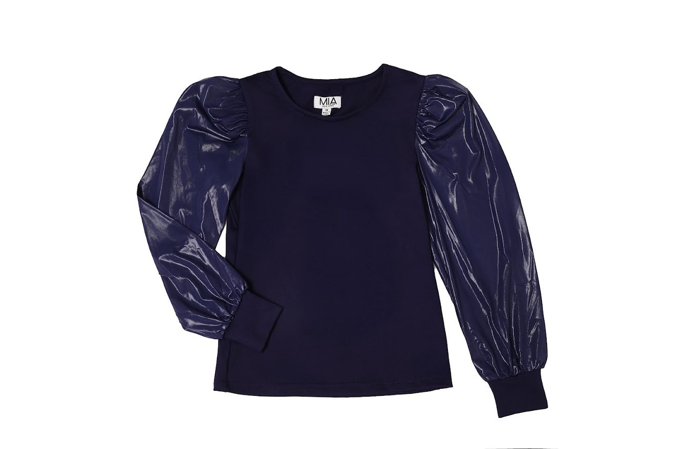 Metallic Long Sleeve Top F25-176