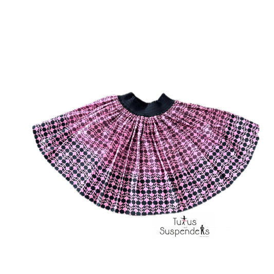 Amy Skirt Abstract Garden Black