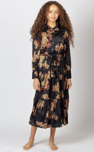 D-1951 Printed Silk Dress