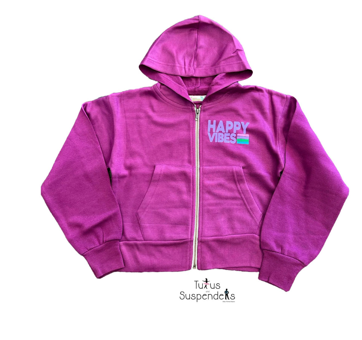 Magenta Zip Hoodie KOD966