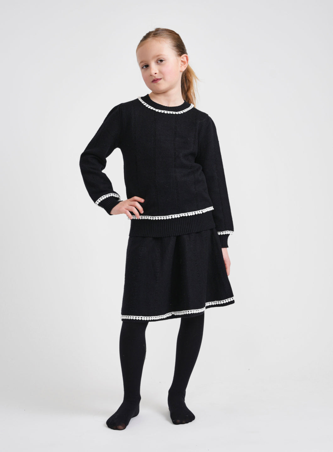 Black Knit Skirt GW23255-B