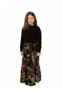 Black Overlay Multicolor Dress GW5619D-A