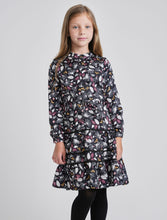 Load image into Gallery viewer, Black Printed Tiered Dress  GW23065