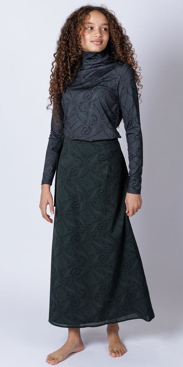 D-1922 Printed Mockneck (green)