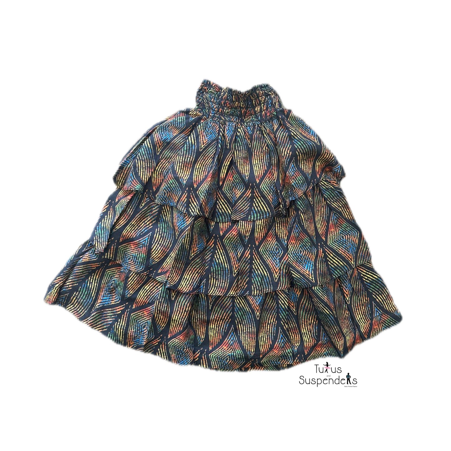 Ariella Geometric Multi Tiered Skirt J252-995