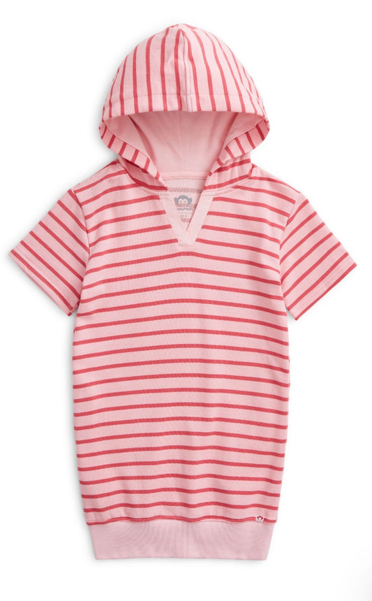 Pink Stripes Hoodie Dress