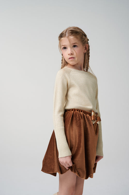 KNL0001 Beige Knit Top