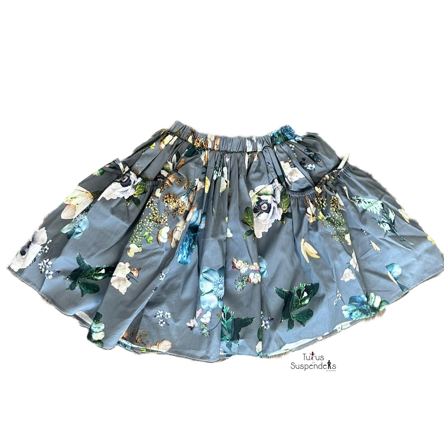 Grey Floral Skirt No.219