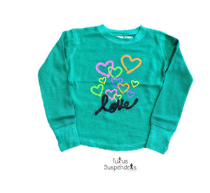 Green Crewneck T With Thumbholes KOD969