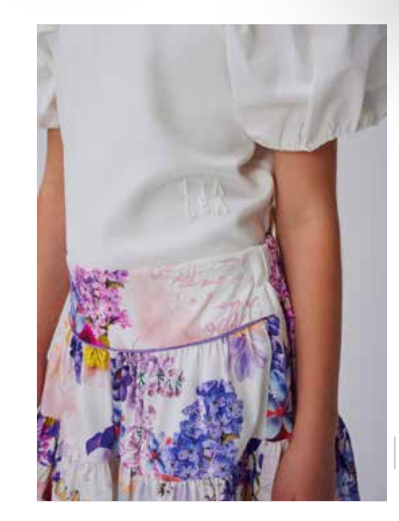 White Puff Sleeve Top BL03870