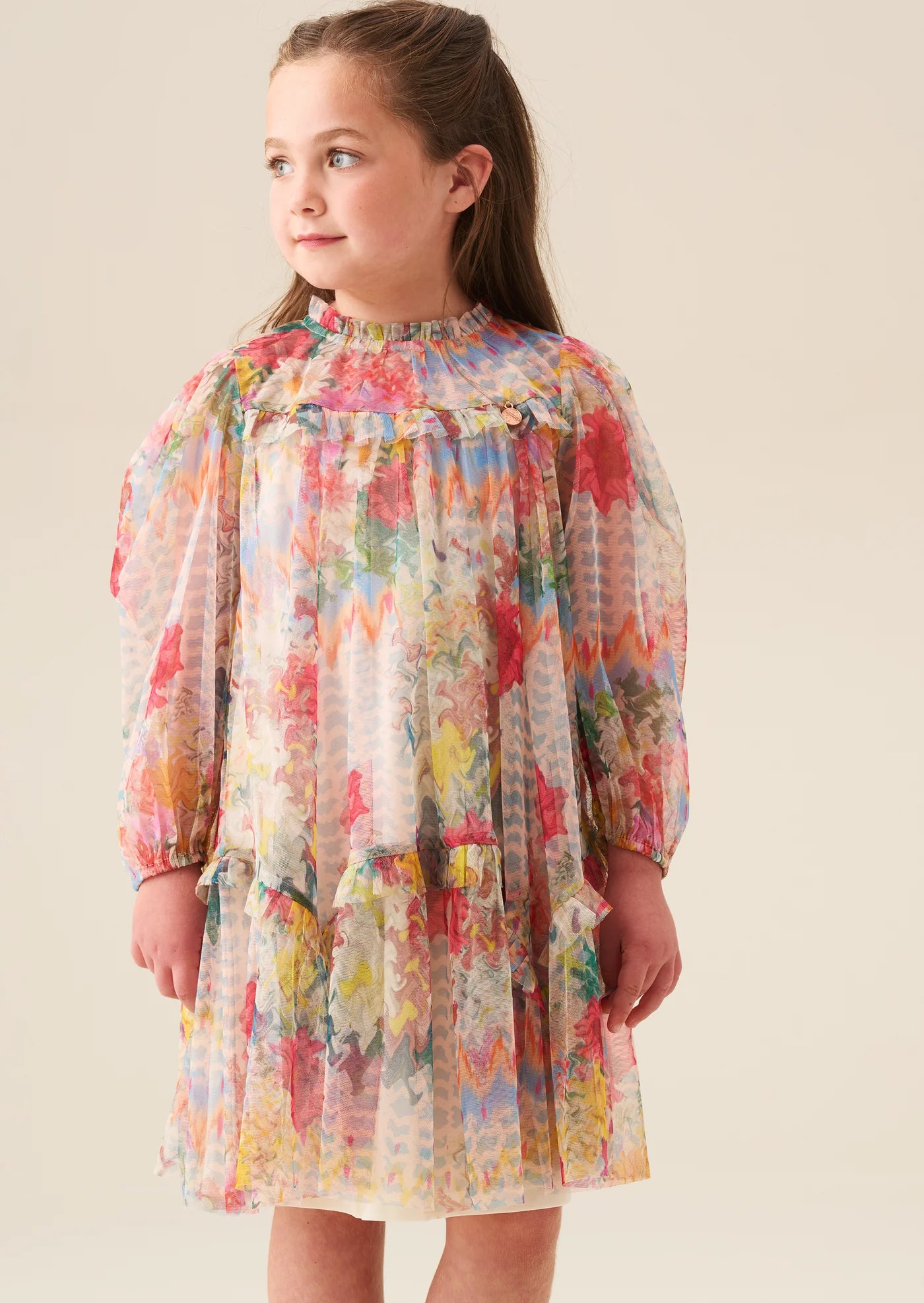 Beatrice Mesh Frill Dress AR0322
