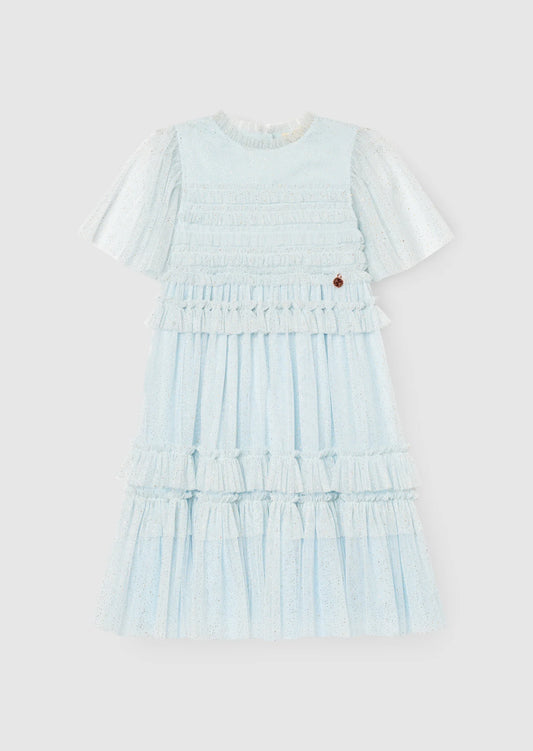 Xeni Ruffle Detail Mesh Dress AR0430