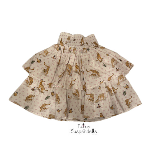Sally Skirt Leopards White