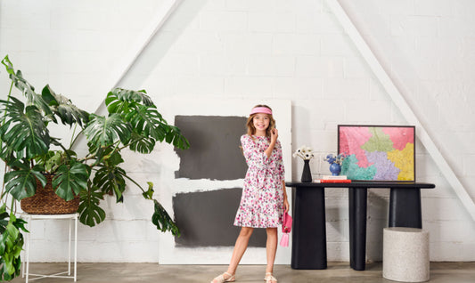 Pink Floral Shimmery Dress 1819