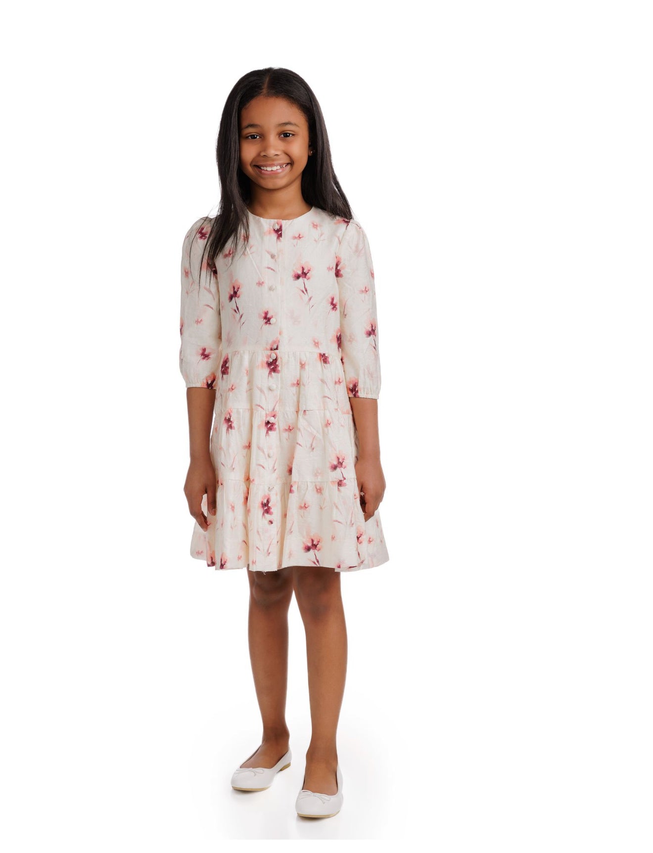 Pink Florally Dress GS5501D-A