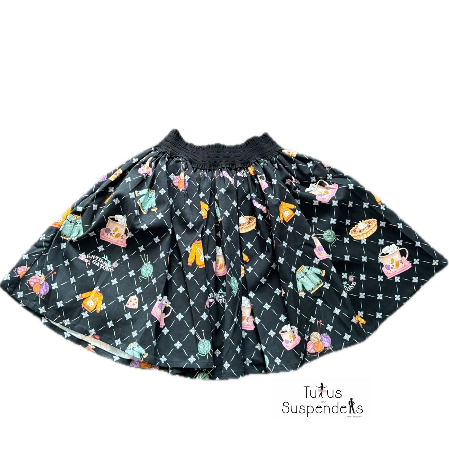 Amy Skirt Winter Treats Black