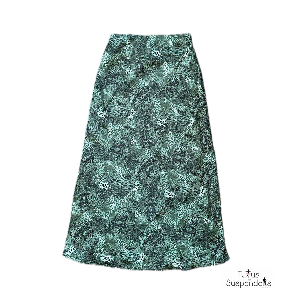 Leah leopard Print Slip Skirt J252-6768