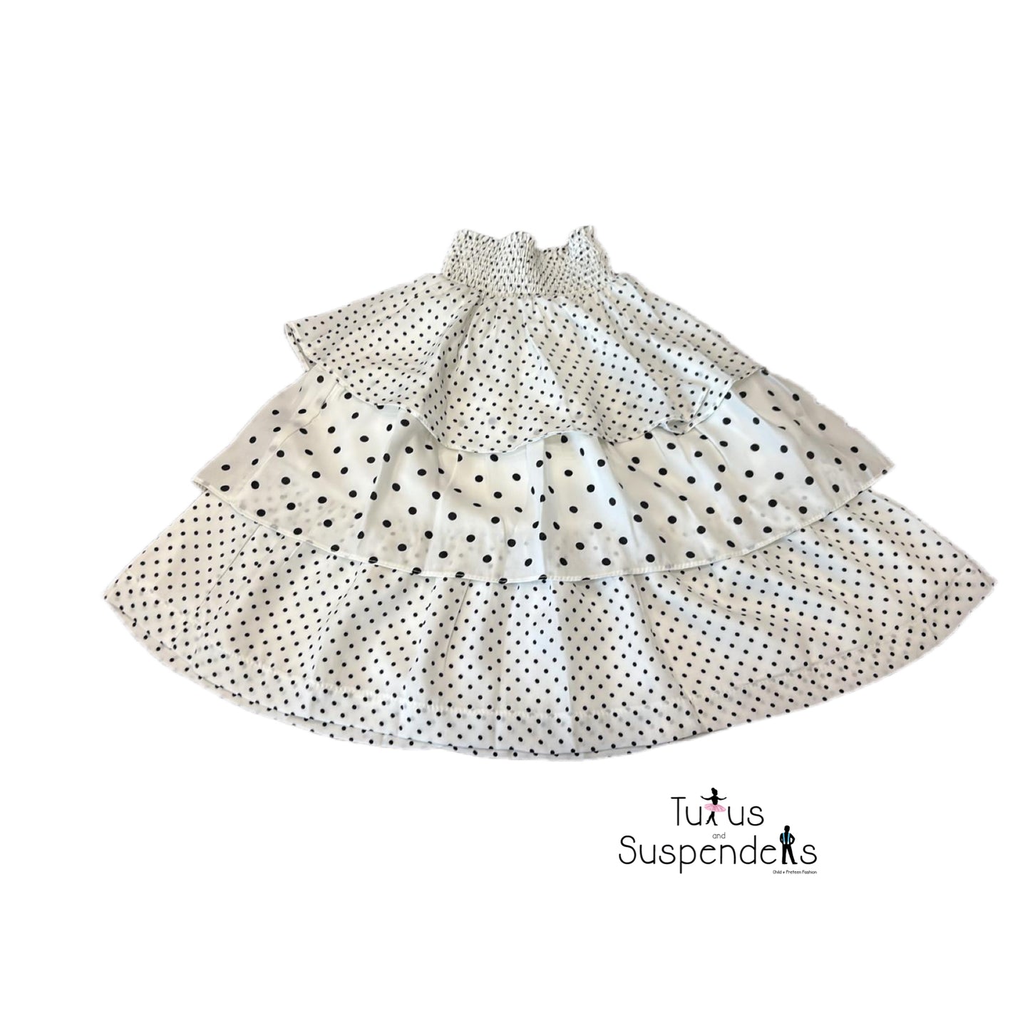 Ariella Polka Dots Multi Tiered Skirt J261-995