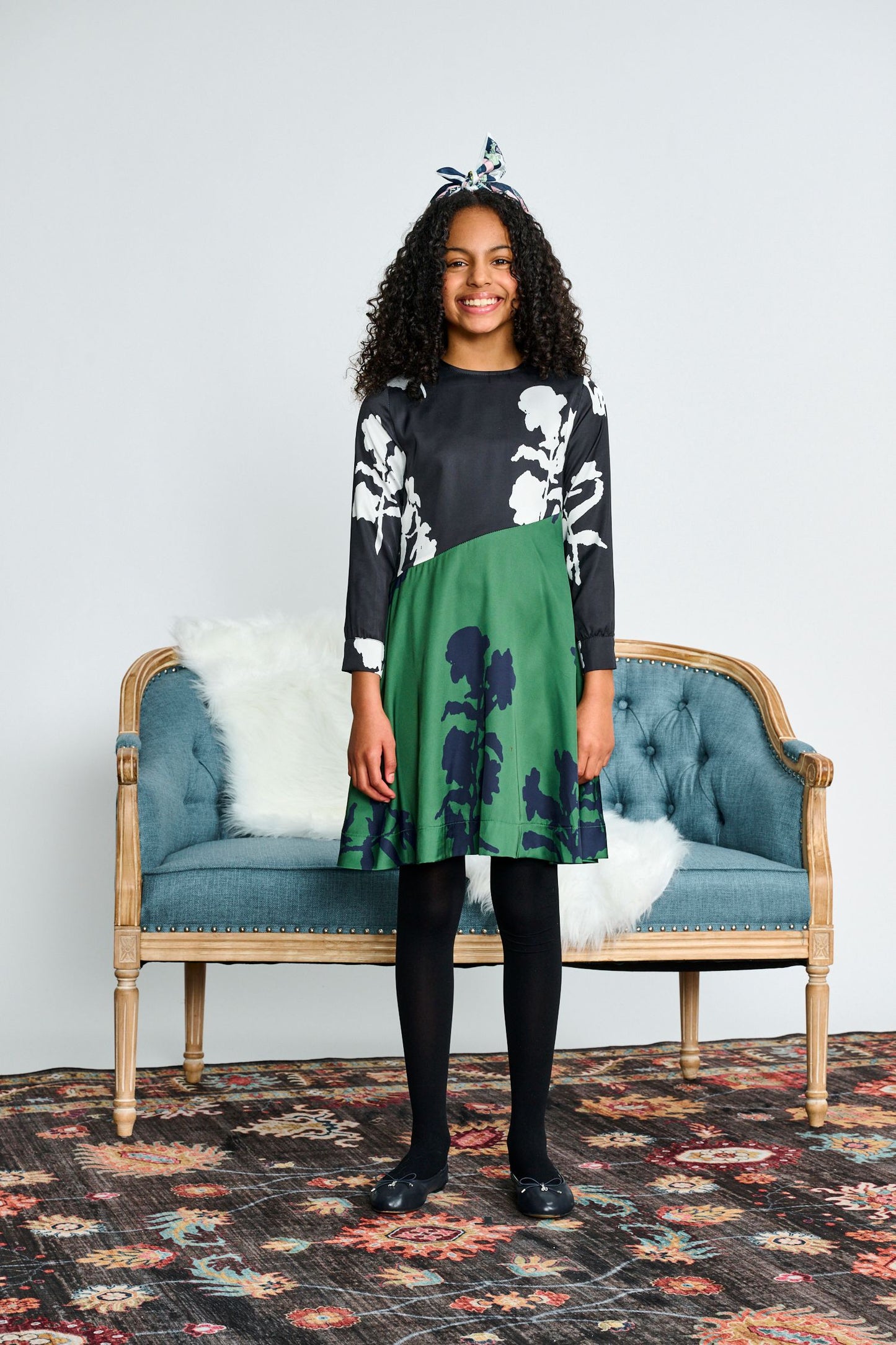 Black /Green Dress 2596