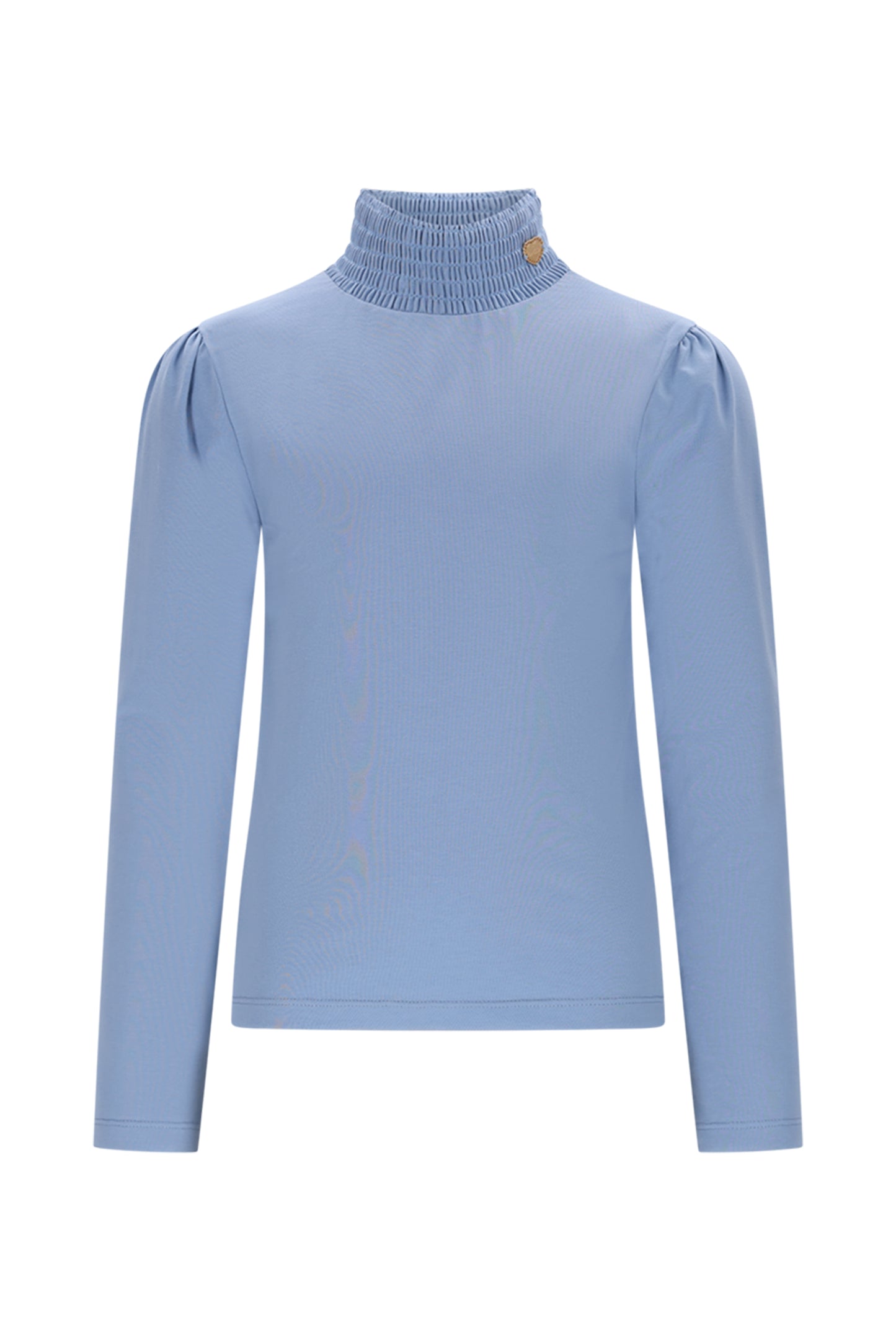 C508-5420 Smocked Collar Mockneck Shirt