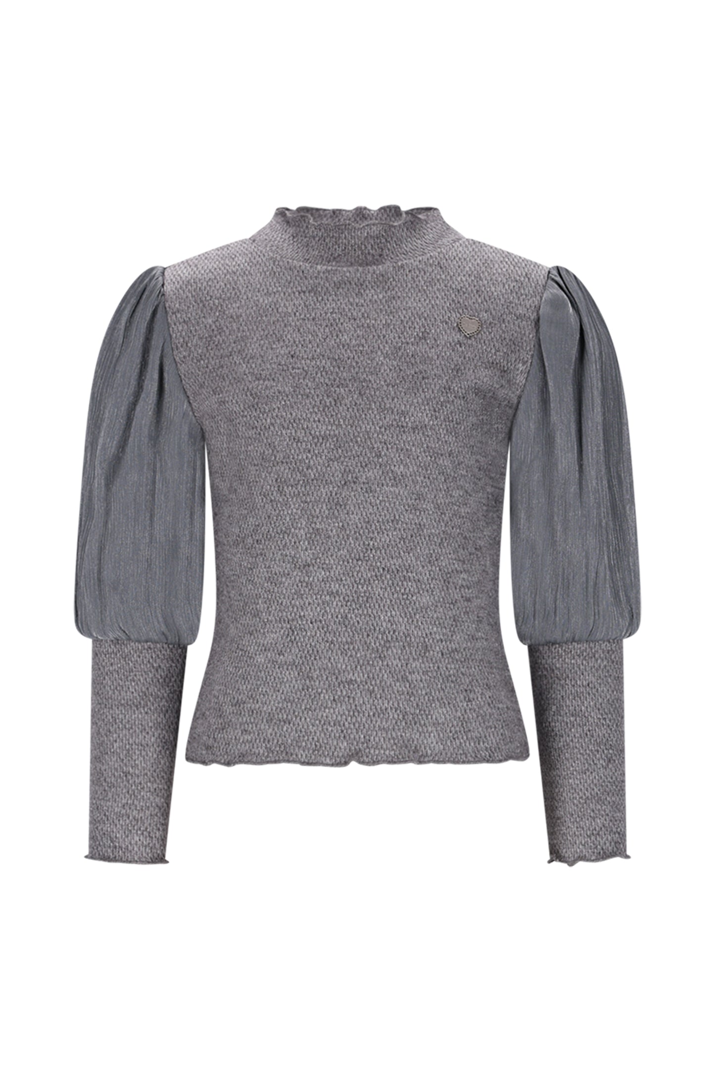 C508-5490 Grey Puffy Sleeve Top