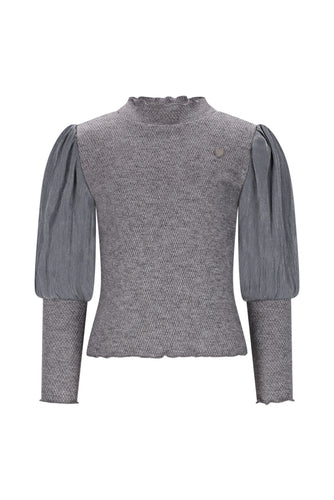 C508-5490 Grey Puffy Sleeve Top