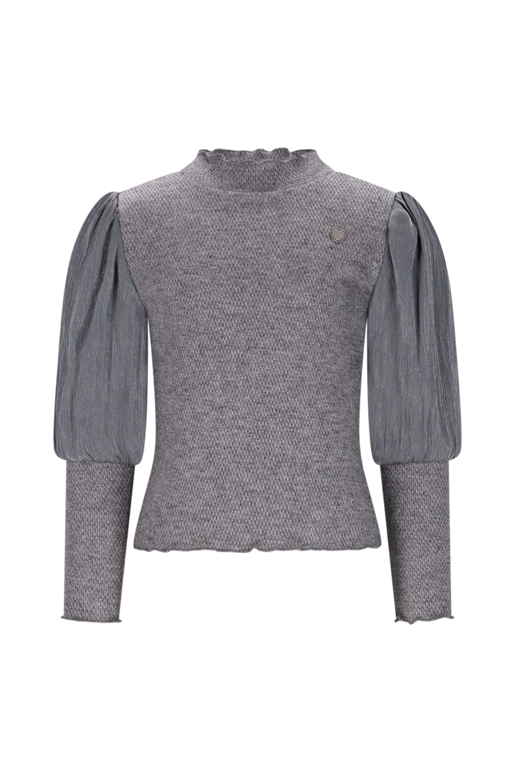 C508-5490 Grey Puffy Sleeve Top