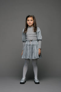 C508-5490 Grey Puffy Sleeve Top