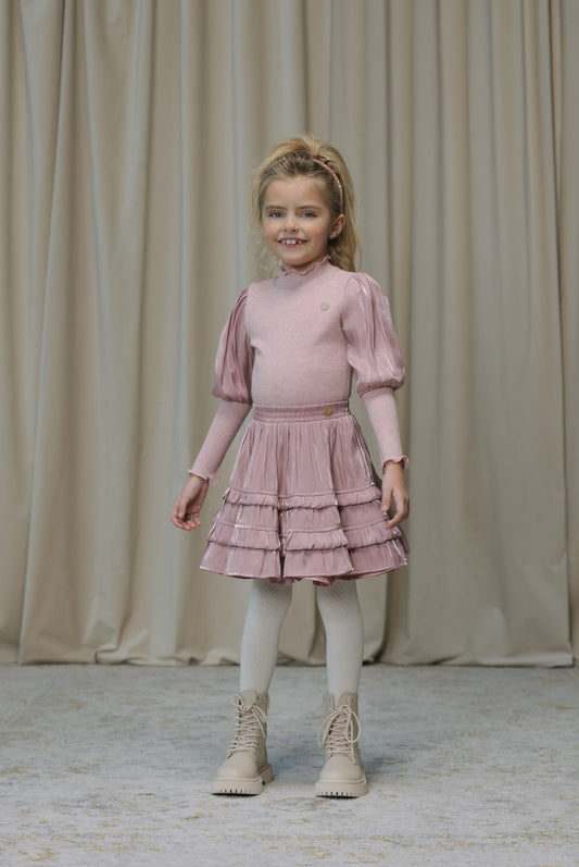 C508-5700 Silky Ruffle Skirt