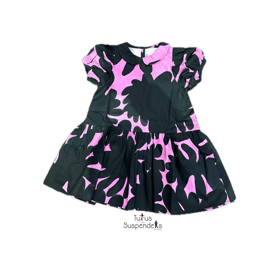 Pink and Black Dress N0132