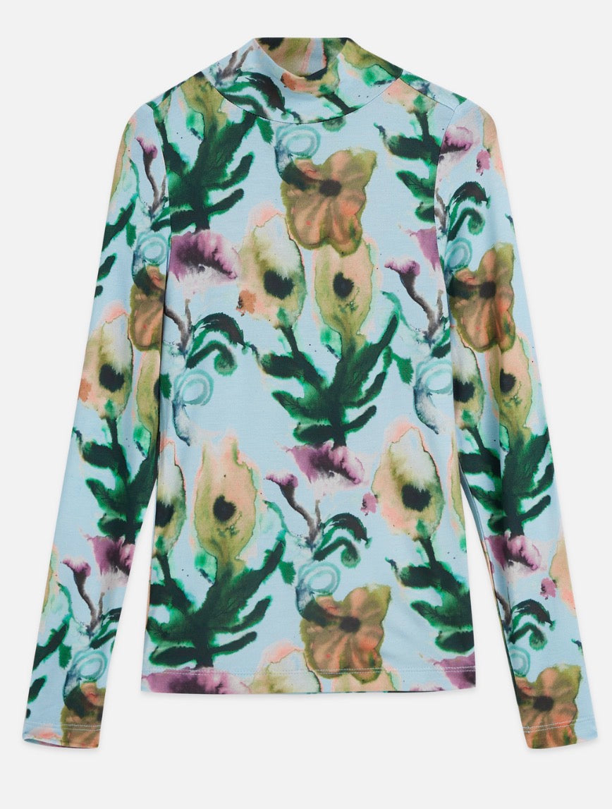 Printed Viscose Slimfit Shirt