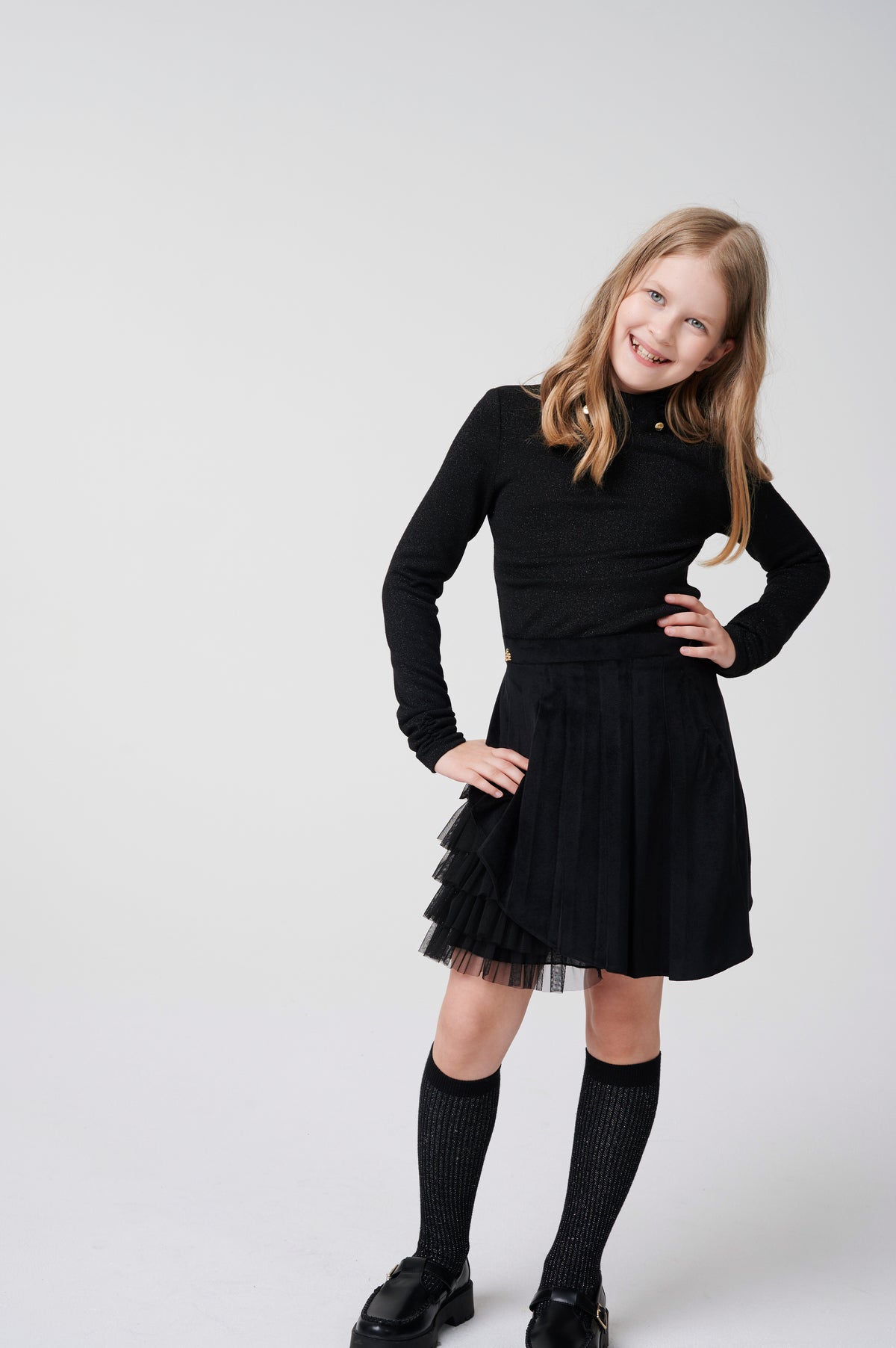 SK07485 Dressy Black Skirt