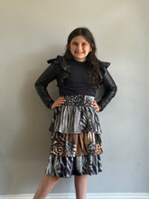 Load image into Gallery viewer, Ariella Animal Print Multi Tiered Skirt J252-995