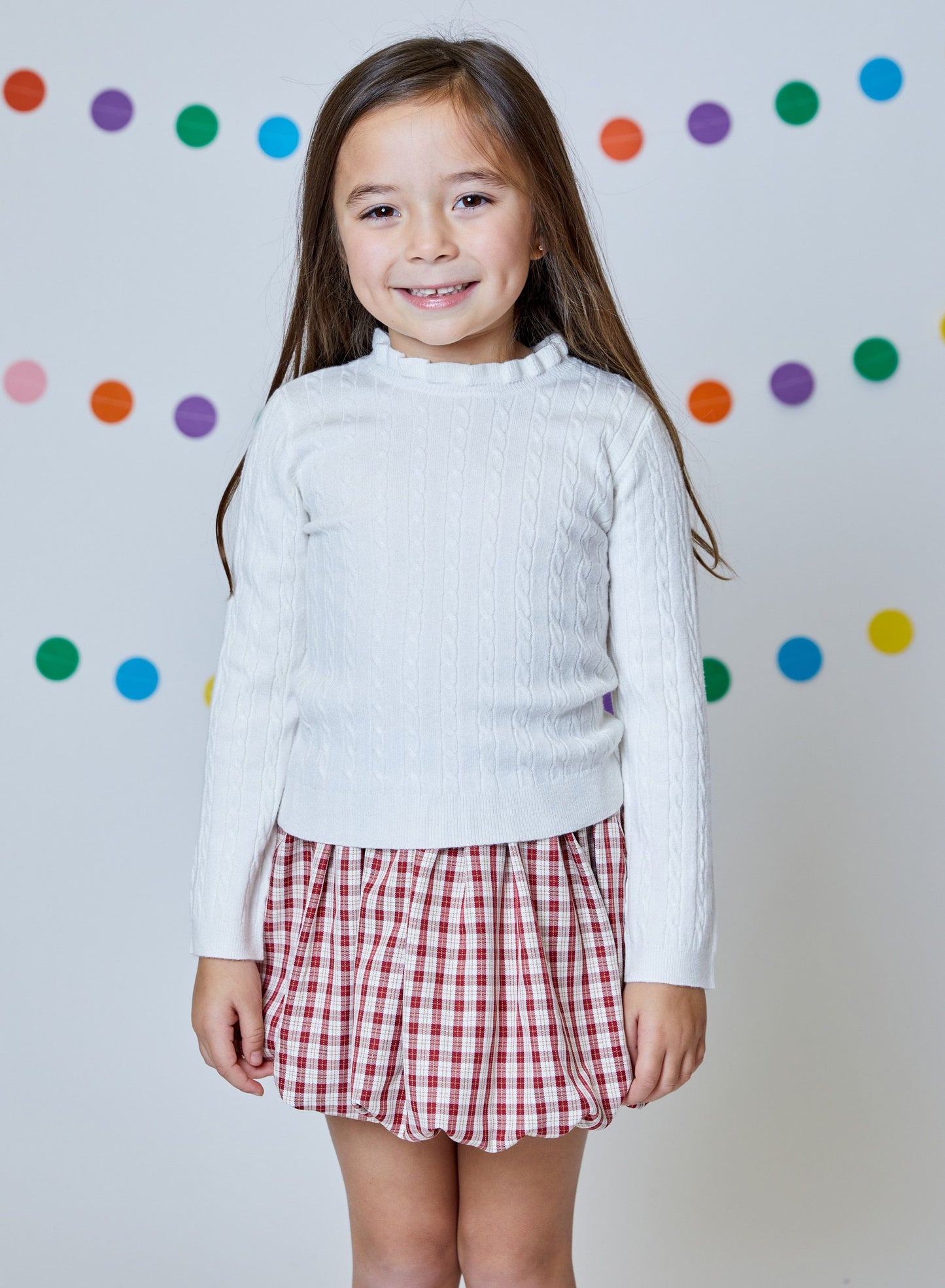 TCB9368 Winter White Knit Top